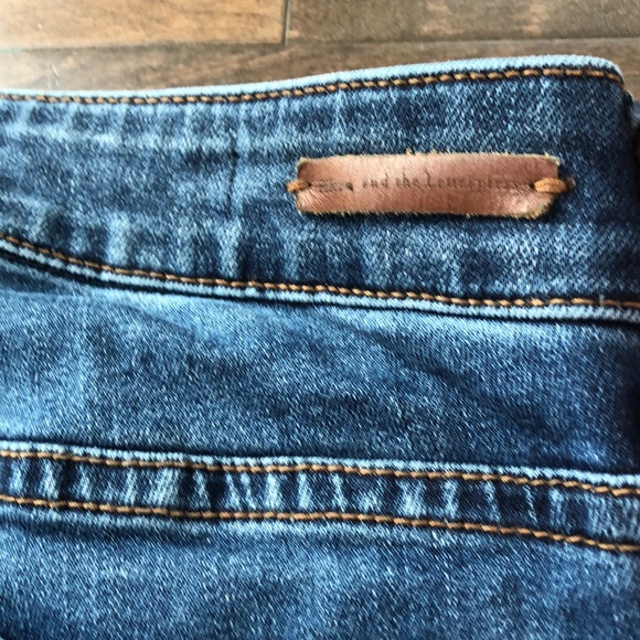 Anthropologie Blue Mid-Rise Skinny Jeans Slit Hem Size 26 - Picture 10 of 14